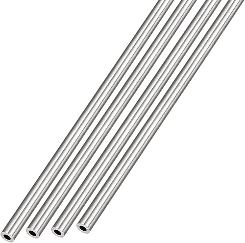 METALLIXITY Tubo de acero inoxidable 304 (0.079 in de diámetro exterior x 0.020 in de pared T x 11.811 in de largo), 4 piezas, tubo recto - para