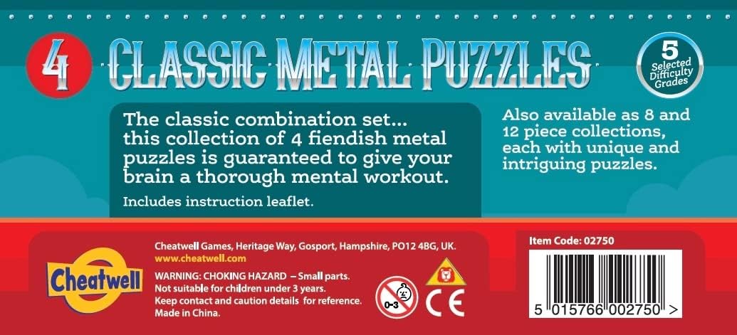4 Classic Metal Puzzles
