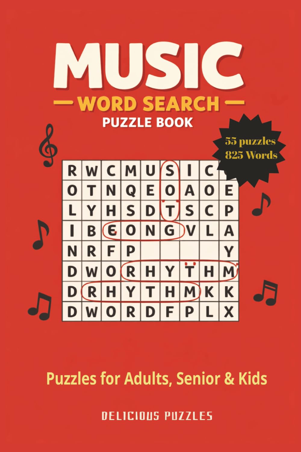 Music Word Search Puzzle Book: Puzzles for Adults, Seniors & Kids