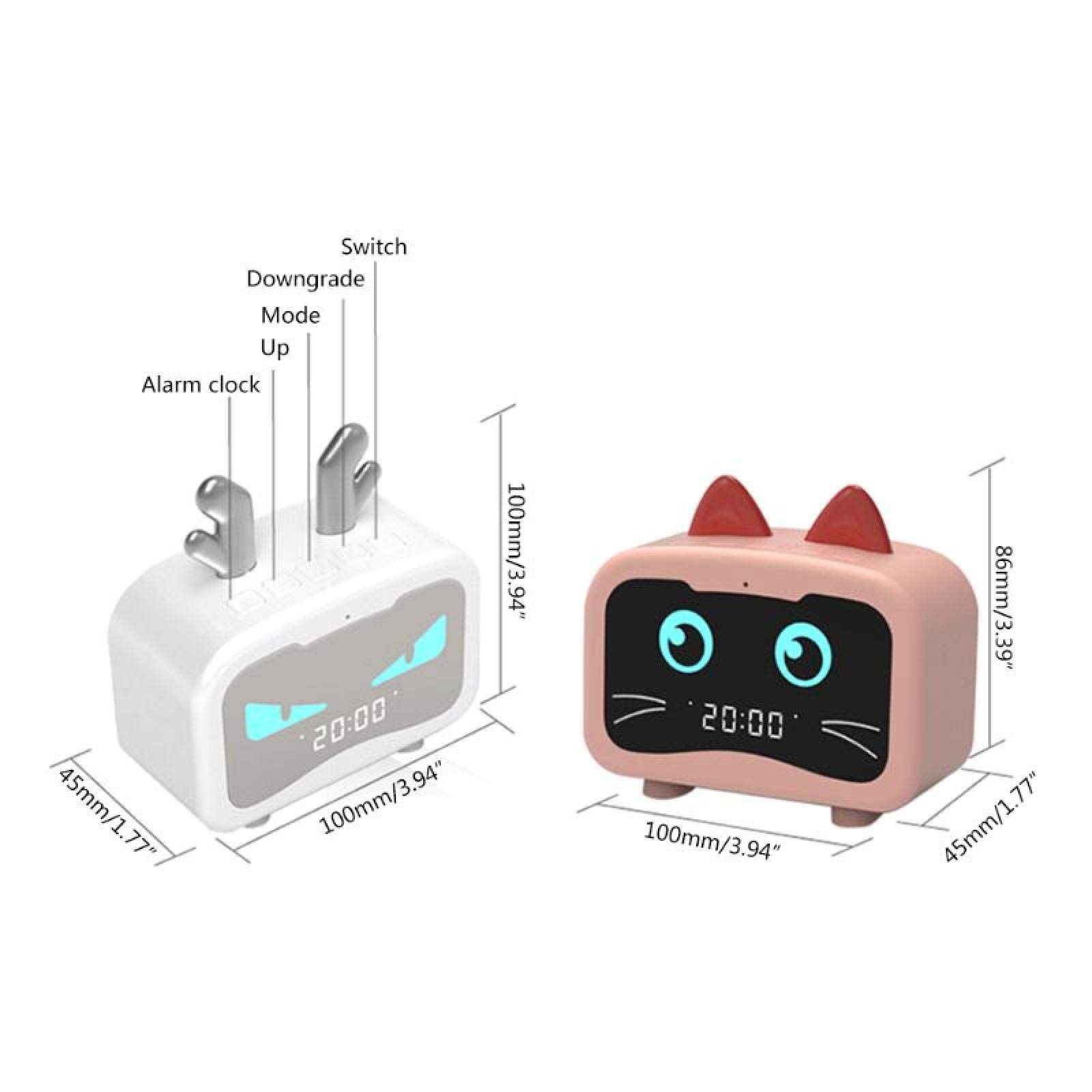 Bluetooth 5.0 altoparlante sveglia lettore musicale USB LED luce notturna orologio 3