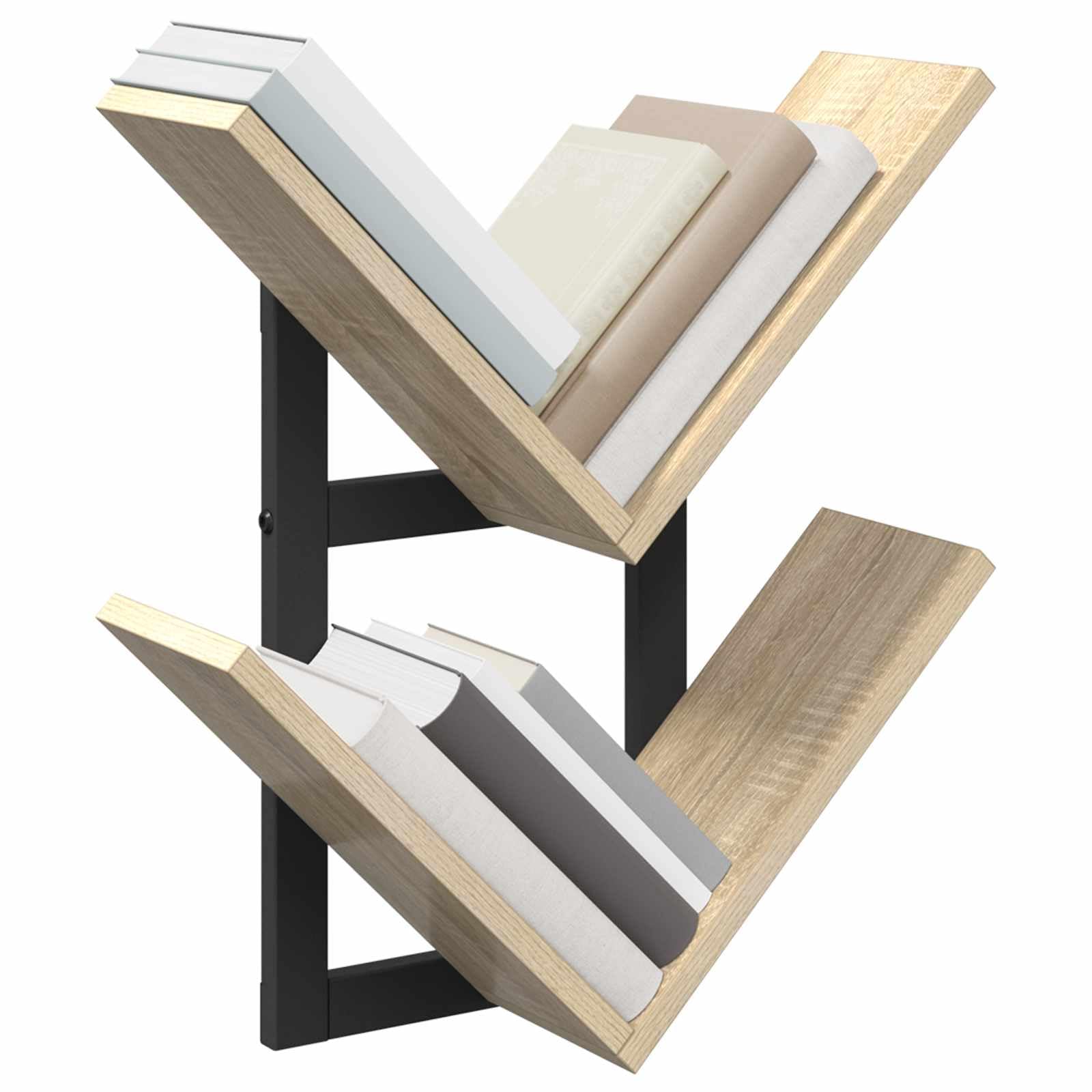 Étagère Murale Flottante Lot de 2 Chêne Sonoma 43x15x47 cm Salon