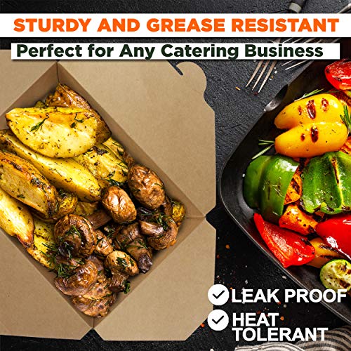 image for Fit Meal Prep [33 Pack] 110 oz Paper Take Out Containers 8.8 x 6.5 x 3