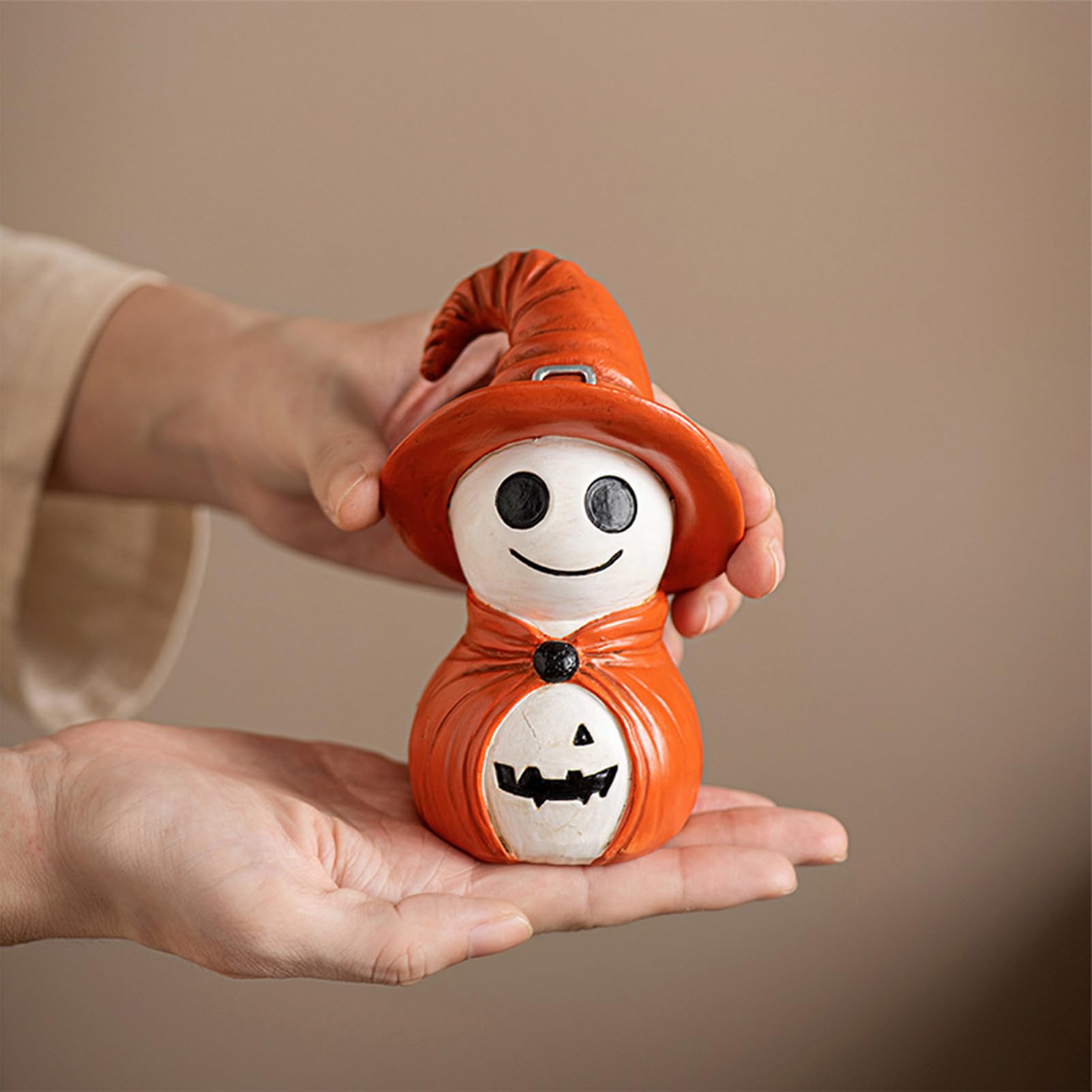 帽子が可愛い！陶器のおばけ回転置物 デスクインテリアに Amazon.co.jp: かわいいおばけの置物 - 魔法使いの帽子付きデスク用