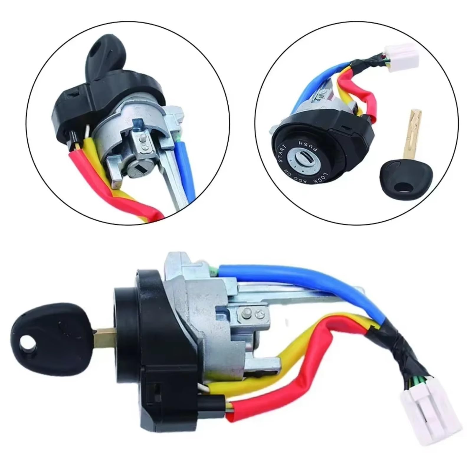 Cylindre Verrouillage D'allumage Démarrage Voiture + Bouton Démarrage Pièces Extérieures Clé Compatible Avec Hyundai Pour Sonata 2011 2012 2013 2014 81900-3SA00