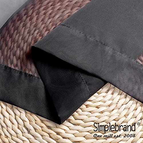 Image of Simplebrand Black Sheer Kitchen Cafe Curtains - 36X36 Inch, 2 Paneled Tier Curtain Rod Pocket Sheers for Bathrooms, Small Windows