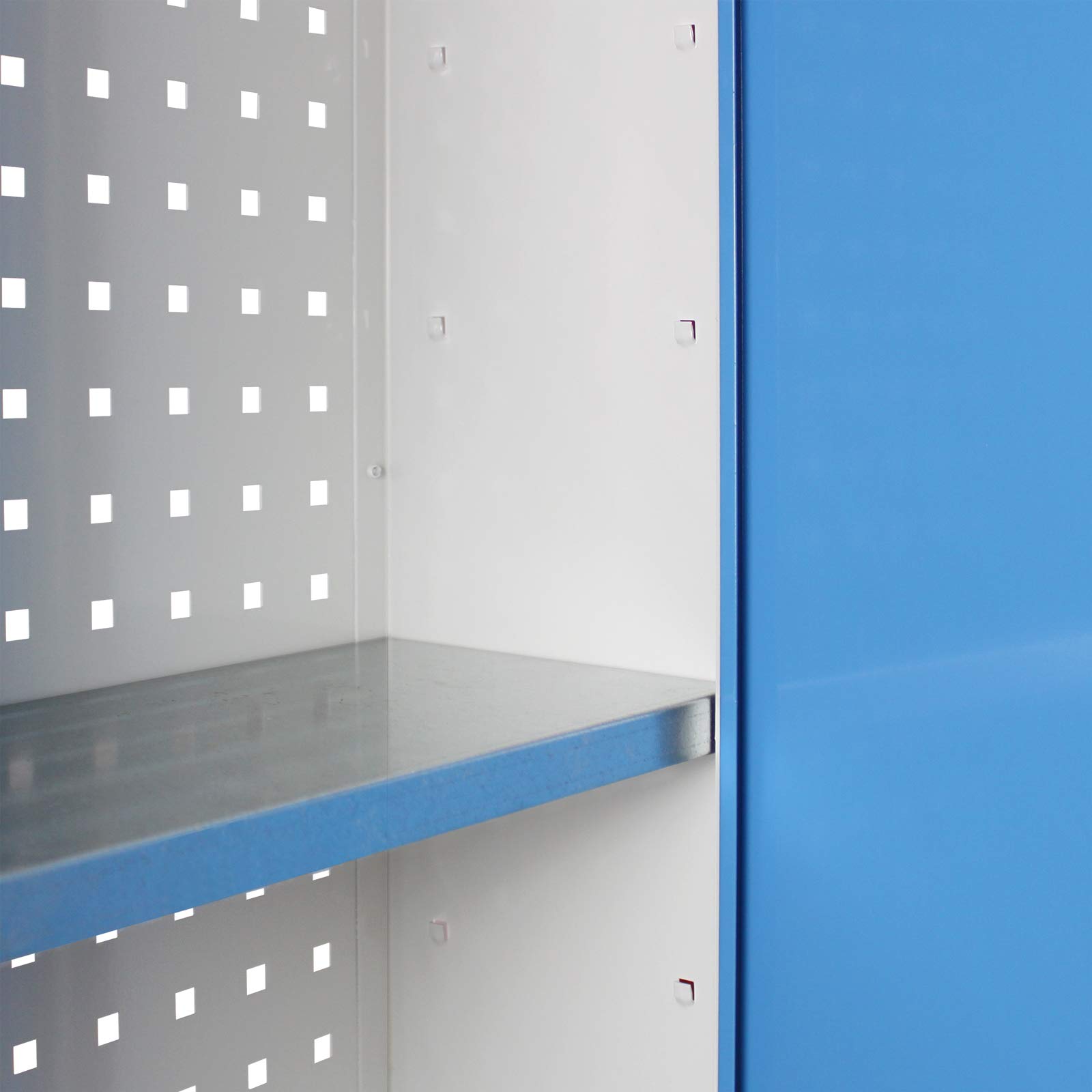 Bad Armoire Murale de Rangement Métallique 2 Portes 75 x 100 x 20 cm