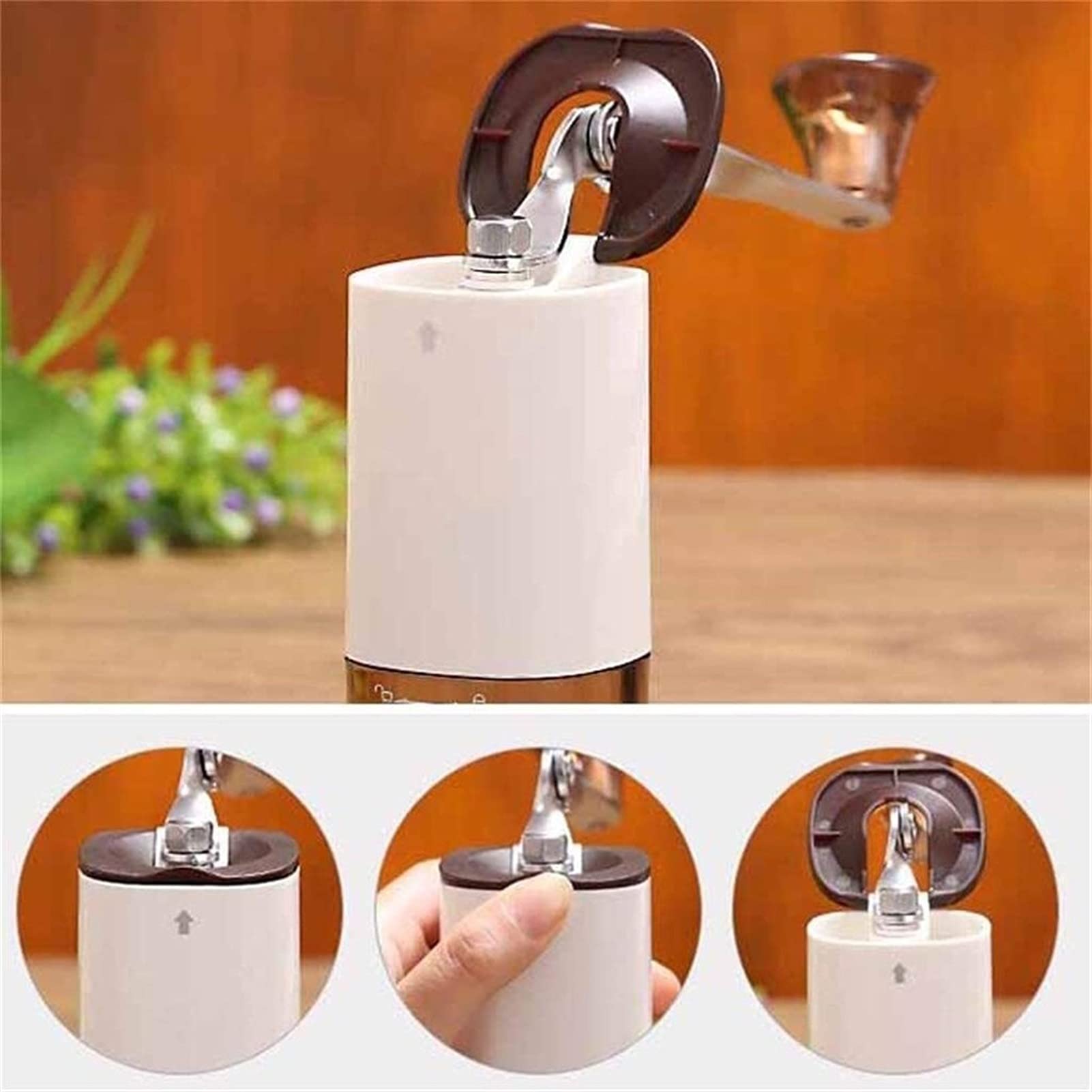 Molinillos manuales, Molinillo, Molinillo de café Manual Compacto y Ajustable con Rebabas de cerámica, Molinillo de café Manual, Duradero, Ideal para el hogar, la Oficina y los Viajes
