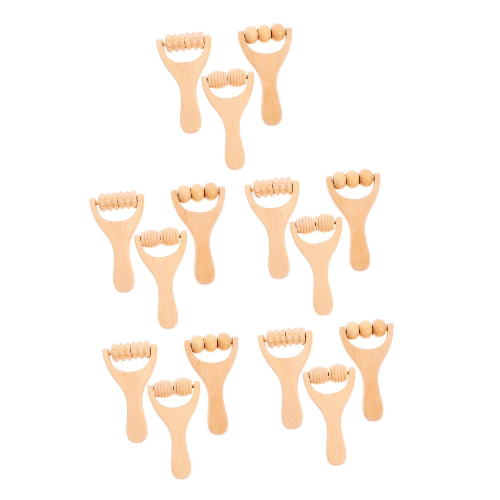 Beaupretty 15 Piezas Masajeador Herramienta De Masaje De Madera Rodillo De Cuello Herramienta De Masaje De Espalda Rodillo De De De Bola De Masaje De