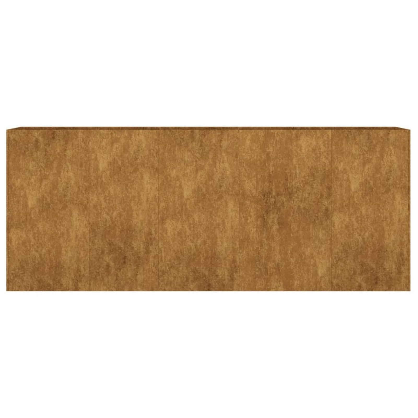 Gecheer Fioriera da giardino, vaso rialzato in acciaio corten 200x40x80 cm, per balcone patio giardino, arredo esterno