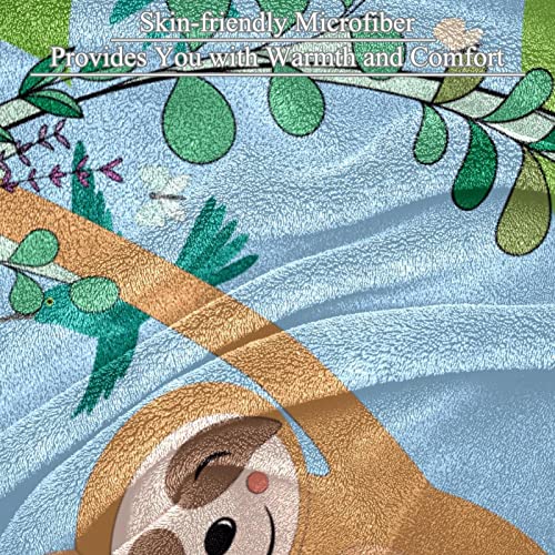 Couverture en peluche microfibre jungle tropicale paresseux - 3