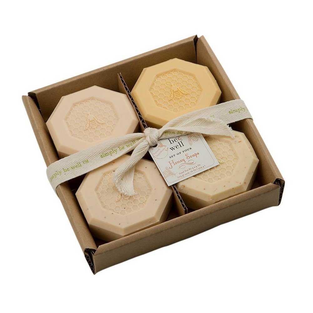 Amazon.com: Simply Be Well Organics (Plant Based) Set of Four Honey Bar  Soap Set - Gift Box Individual Soaps - Honey, Honey Aloe, Honey Oatmeal &  Honey Almond 4 OZ each