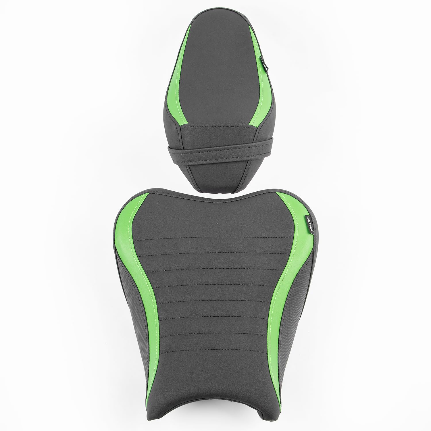 Ensemble de coussins de siège conducteur avant en cuir pour moto adapté pour Z900 Z 900 2017 2018 2019 2020 2021 2022 2023 2024 Coussin arrière doux pour soulager la pression, vert