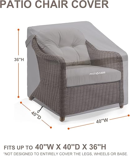 Miniatura 8 de Fundas de gran tamaño para silla reclinable de 40 pulgadas de ancho x 40 pulgadas de profundidad x 36 pulgadas de alto, paquete de 2 unidades, para