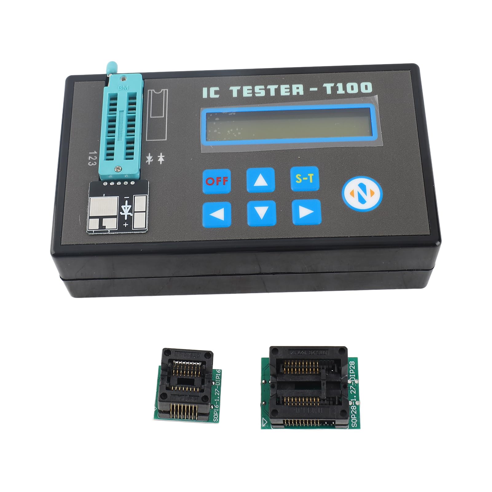 Tester per Circuiti Integrati Tester per Chip Multifunzione ABS Display LED Ricaricabile Portatile a 24 Pin per Tecnici di Riparazione Elettronica Hobbisti Che Testano Chip Logici Diodi
