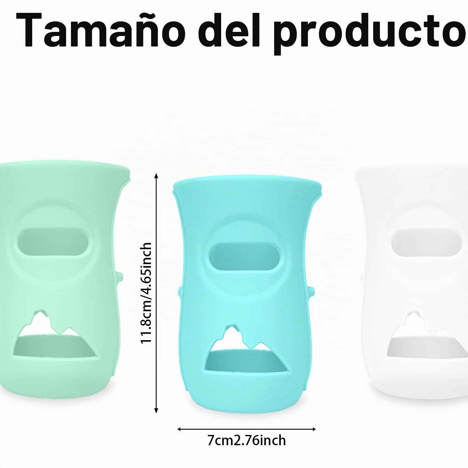 Pack de 3 fundas de silicona para biberones Avent Natural, de cristal, funda protectora para botellas de bebé, portabiberones irrompibles, compatible con biberones de cristal Philips Avent Natural,