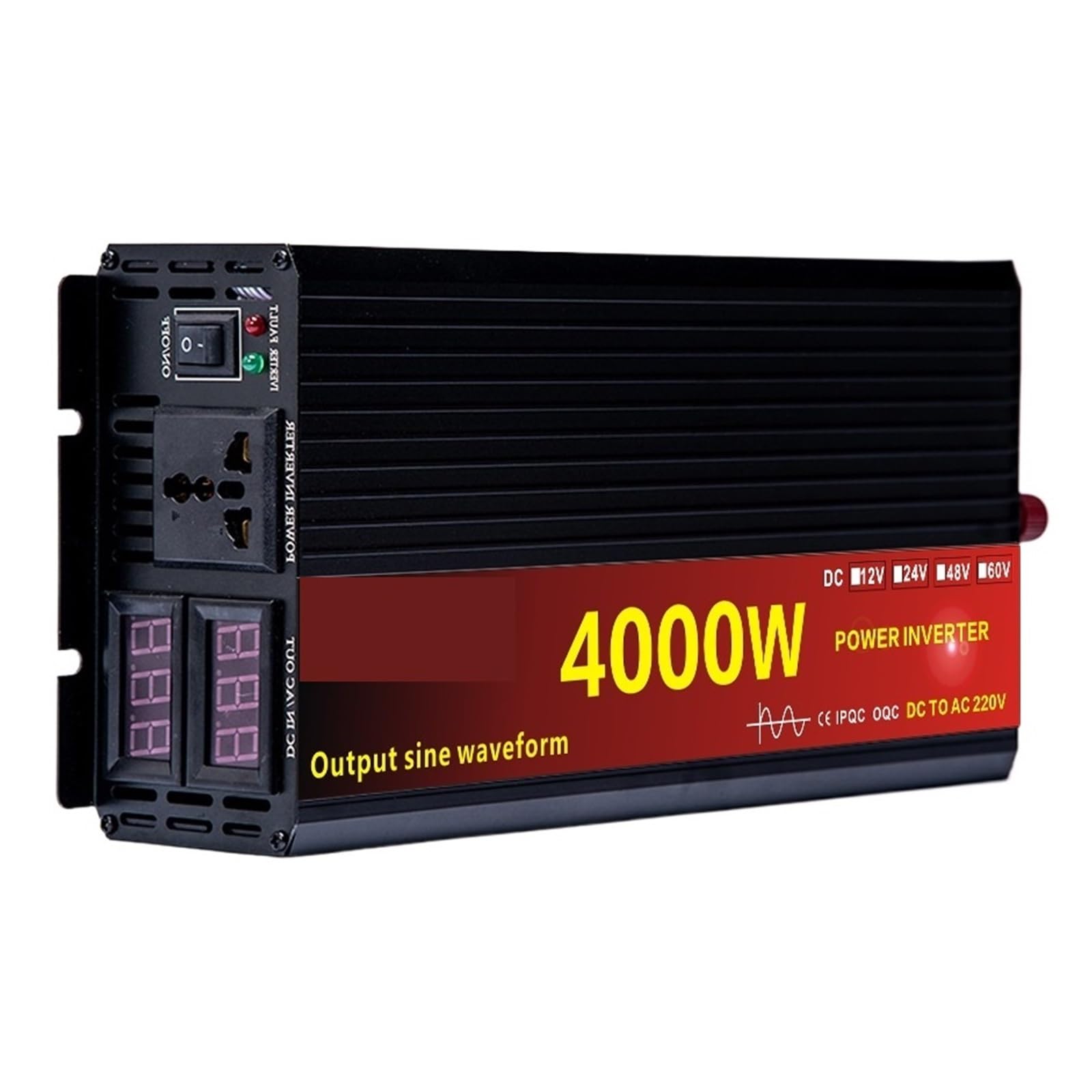 Inversor De Onda Sinusoidal Pura 3000W 4000W 5000W Inversor DC A AC Convertidor De Potencia Micro Inversor Inversor Solar Eficiente MáS Seguro(4000W,24V)