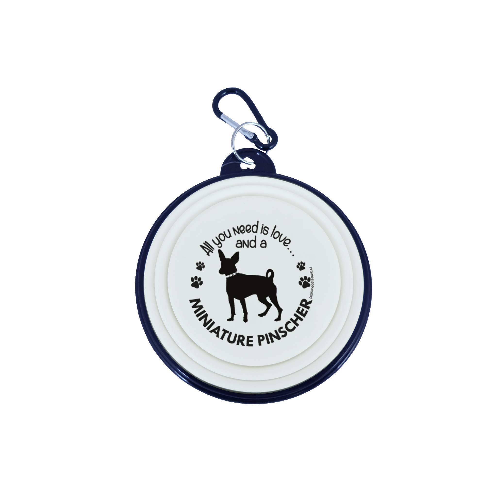 Travel Dog Bowls - Collapsible Bowl - Small Dogs (Miniature Pinscher)