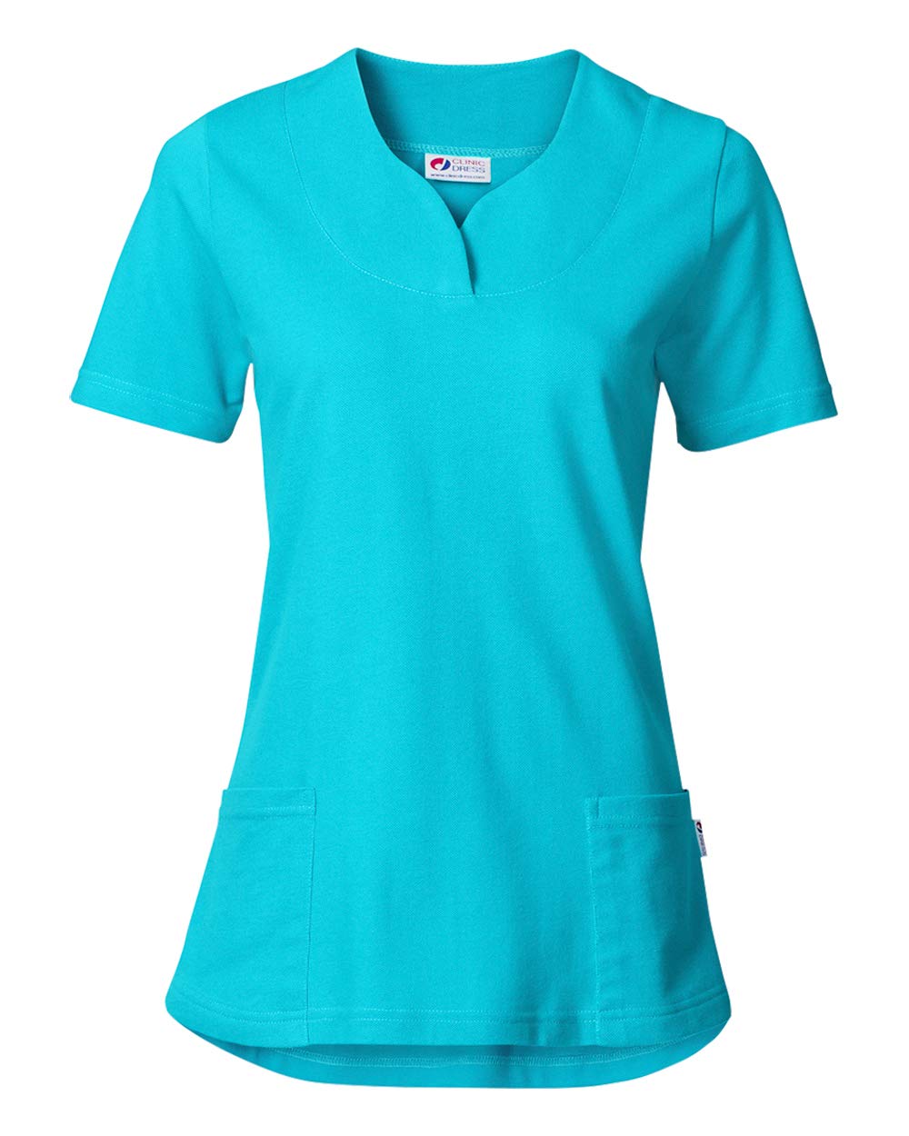 CLINIC DRESS Longshirt - Damen Shirt leicht tailliert 1/2 Arm hinten länger Saum abgerundet 60° Wäsche