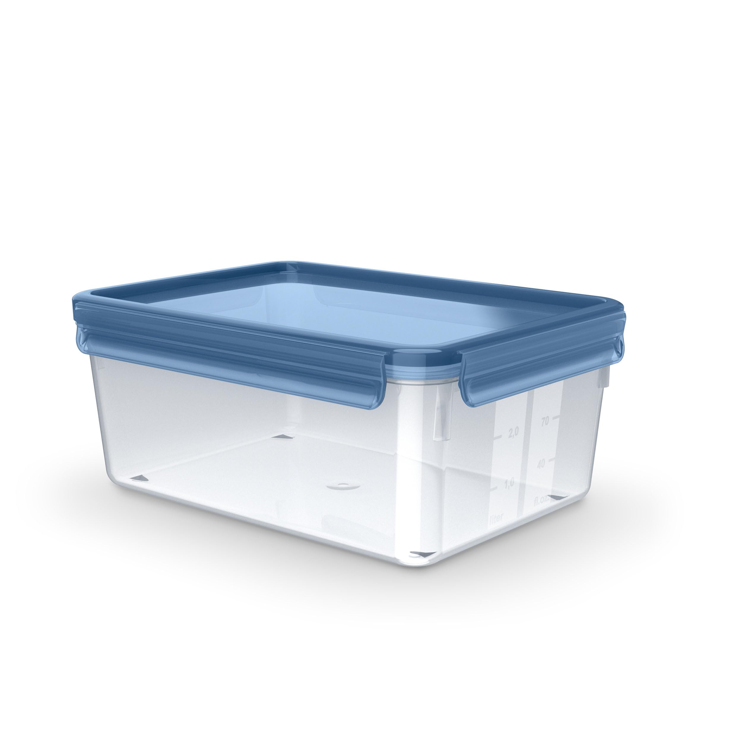 Emsa Clip & Close Eco Food Storage Container, 3.7 L, Eco Design, Leak-Proof, Hygienic, Microwave/Freezer/Dishwasher Safe, BPA-Free, Blue, N1171600