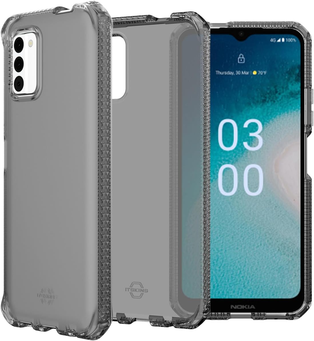 ITSKINS Spectrum R Clear Protective Phone Case Compatible with Nokia C300, Anti-Yellowing, Shockproof Cover, Scratch-Resistant, Enhanced Grip with Ultra Sensitive Buttons | Transparent