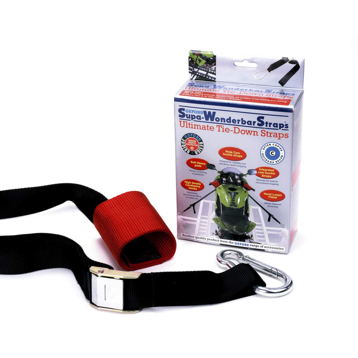 Oxford - Supa-Wonderbar Straps w/built tiedown w/carabiner clips