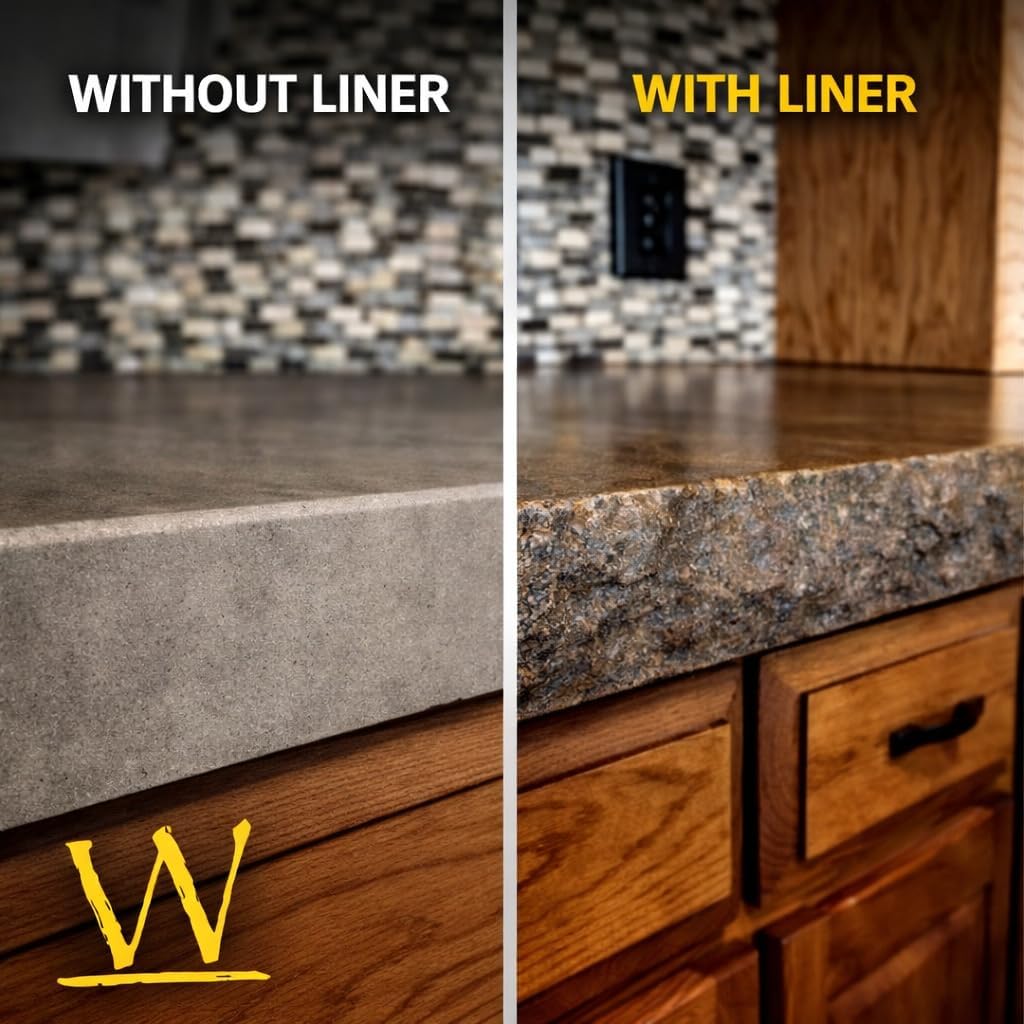 Concrete Countertop Edge Form Insert – Granite Edge Finish Mold for DIY & Professional Countertops – Walttools