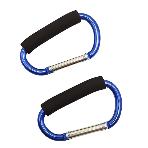 Ganchos para cochecito, paquete de 2 prácticos soportes para bolsa de comestibles, herramienta de transporte de asa, fuerte, grande, duradero,