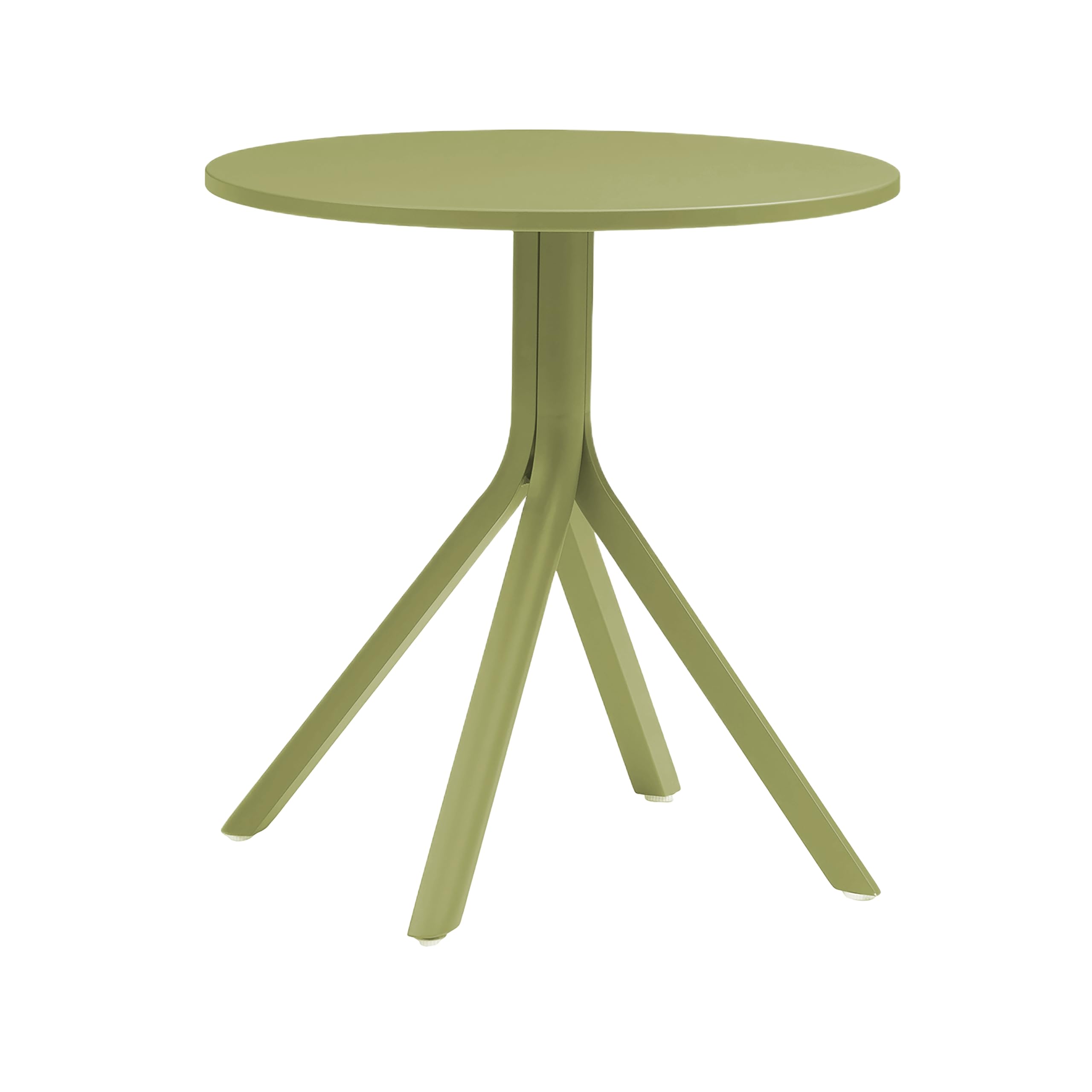 METRO Professional Mesa de Bistró Soto, Redonda, Aluminio, Verde Oliva, 70cm Diámetro, 72cm Altura, para Exterior