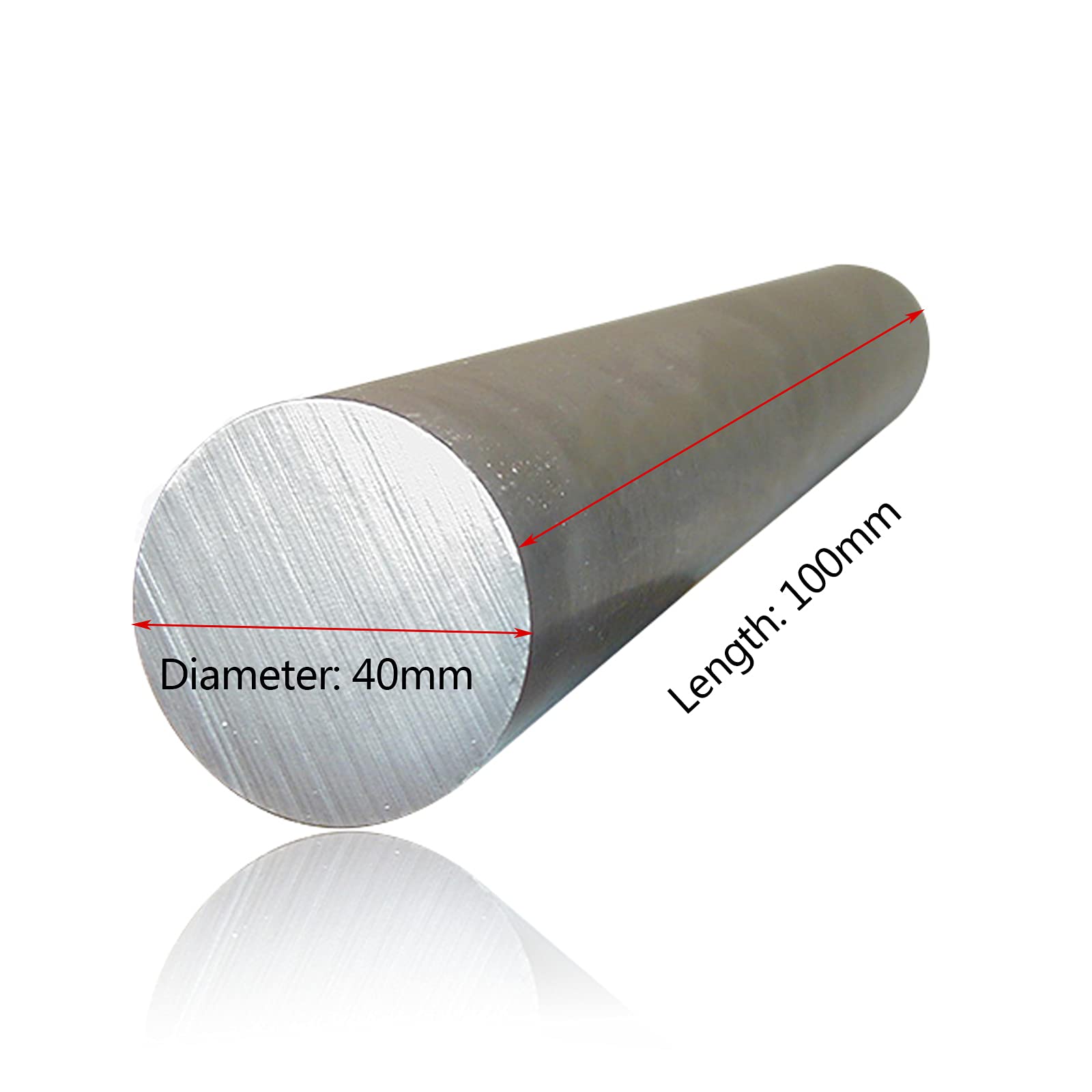 Barre en titane Ta2, longueur 100 mm, diamètre 28-40 mm, tige ronde en métal, adaptée aux machines chimiques(Diameter 40mm)