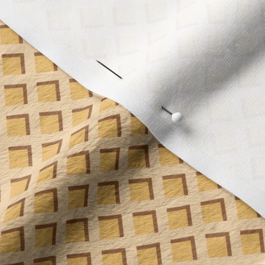 Spoonflower Fabric - Ice Cream Waffle Cone Food Diamonds Retro Sweet Printed on Minky Fabric by The Yard - Sewing Baby Blankets Quilt Backing Plush