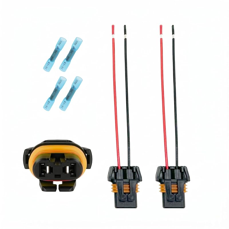 Chicote elétrico para farol 9005/9006 trepb com plugue fêmea e fio PTFE – Par