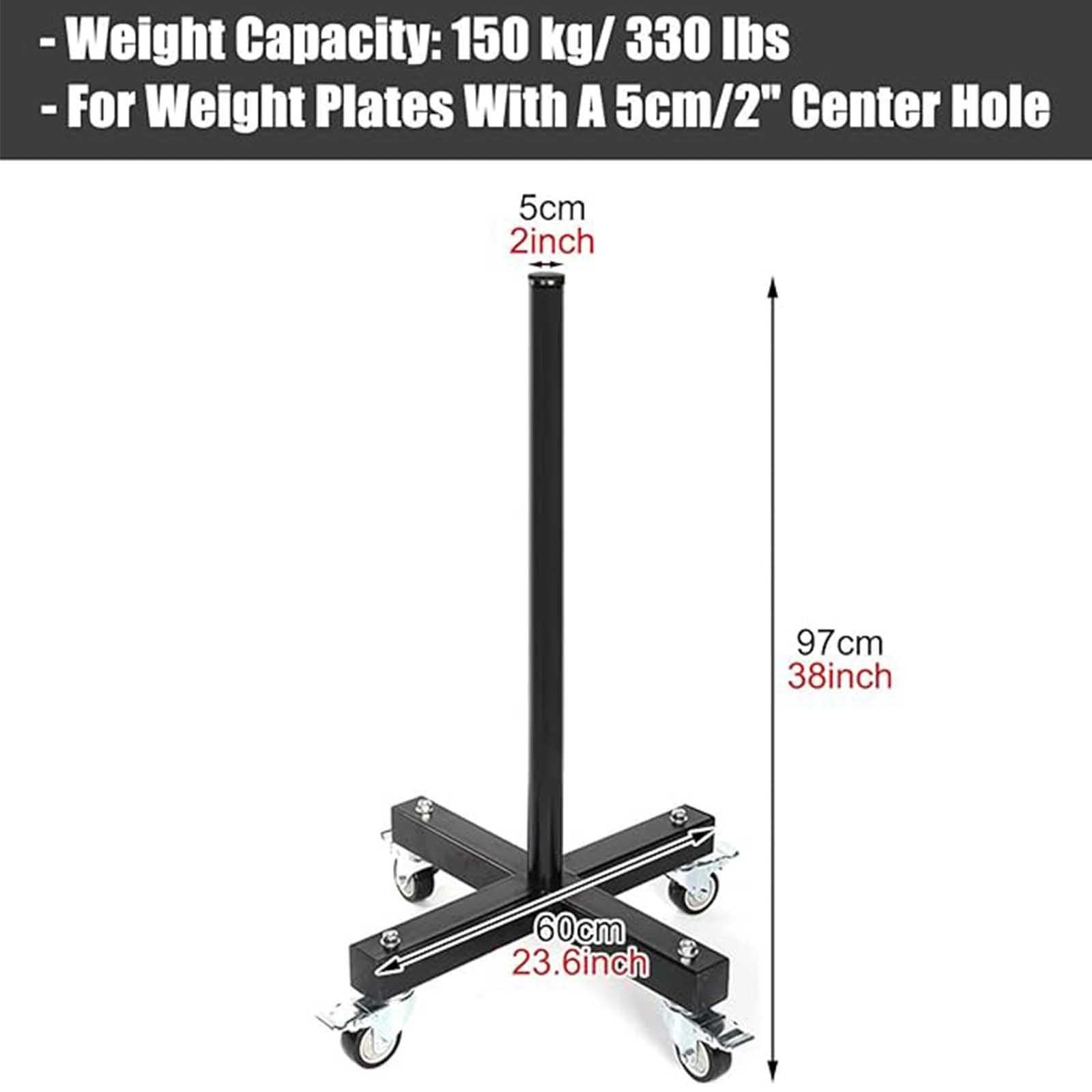 Estante para Placas de Barra con polea, árbol de Almacenamiento de Barra olímpica de Alta Resistencia para Placa de 5 cm/2 Pulgadas, Soporte de Peso olímpico Que Ahorra Espacio
