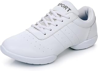 Ballroom Salsa Practice Dance Sneakers Cheer Shoes for Women Cheerleading Athletic Dance Shoes