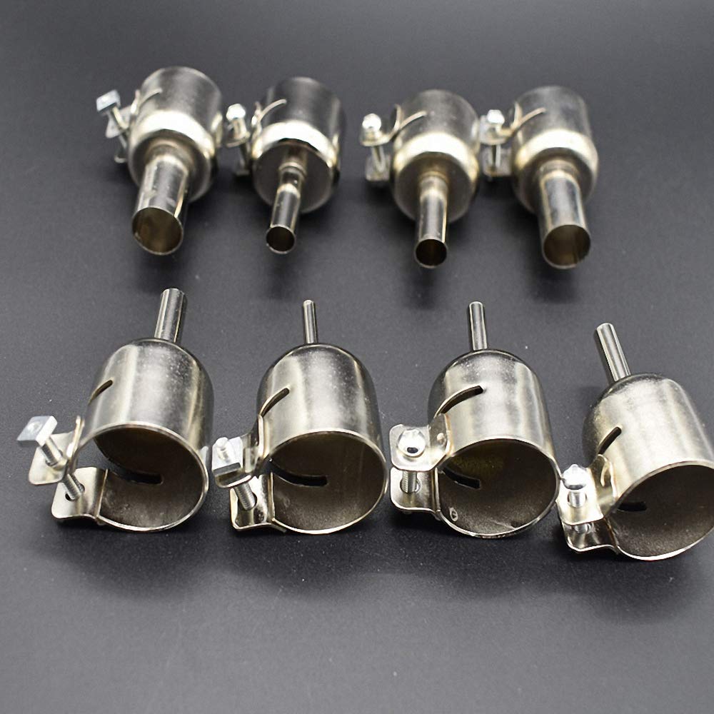 Aluminum Alloy 8Pcs Universal Meatal Heat Gun Resisting Nozzles Hot Air Guns Silver 3 4 5 6 7 — view 4