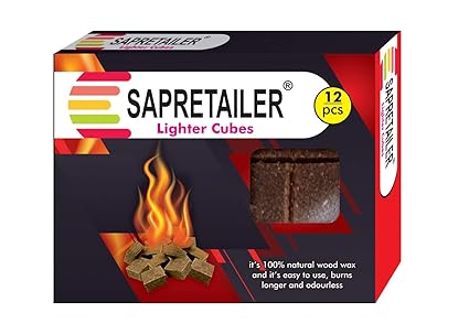 SAPRETAILER Fire Starter Cubes Lighter Blocks for Barbecue Charcoal Briquettes (Set of 1)