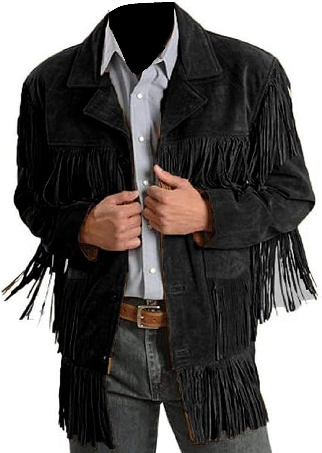 ジャケット・アウター 90s suede fringe collar Vintage 90s Tan Brown Men's Fringe Leather High Noon Jacket