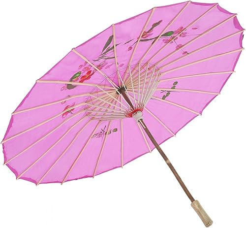 Miniatura 3 de RANNYY Paraguas decorativo, hecho a mano, decorativo, de papel engrasado, para cosplay, decoración de fotos (21.3in de diámetro) (morado)