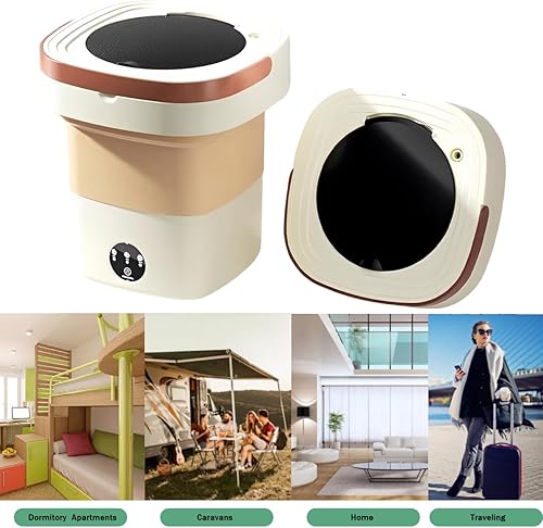 Miniatura 6 de Lavadora portátil modelo actualizado, mini lavadora plegable de 10 L, gran capacidad, con cesta de drenaje, para ropa de bebé, ropa interior o