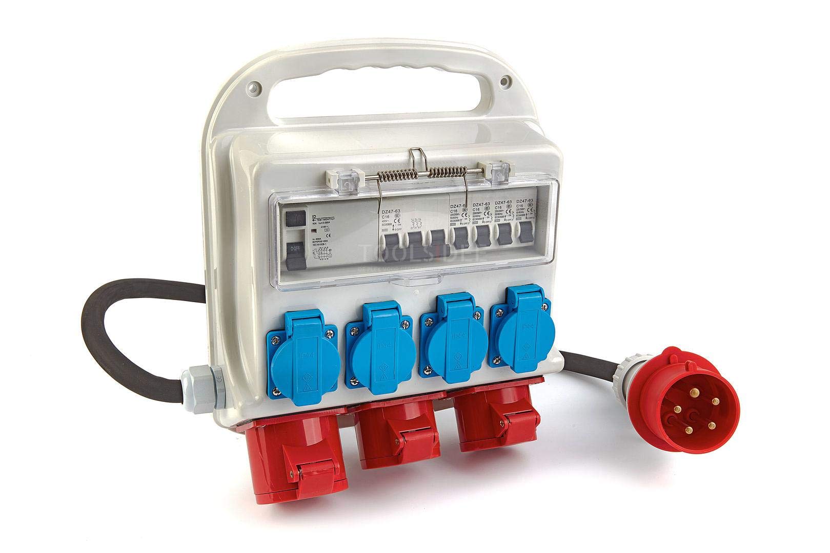 HBM Bloc de Distribution 3 x 400 Volts et 4 x 230 Volts - Pin-Terre