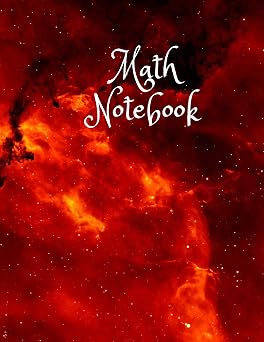 Math Notebook 120 pages, math notebook, quad ruled workbook, 8.5 x 11 inch large soft cover journal, 4 squares per inch suited for kids and students