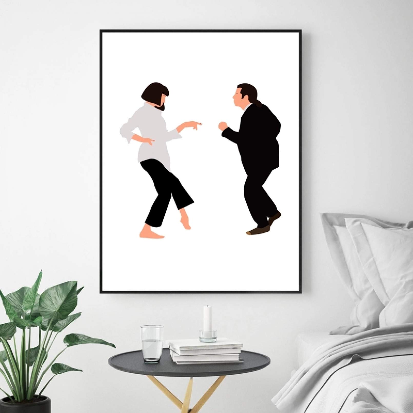 N / A Impresiones Decorativas Lienzo Póster Pulp Fiction, impresión artística, póster película clásica, Arte Pared Minimalista Abstracto, Pintura Lienzo, Cuadro de Pared, decoración del hogar-40x60cm