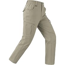Mens Hiking Pants Waterproof Cargo Work Pants Lightweight Nylon Quick Dry Outdoor Travel Pants 6 Pockets