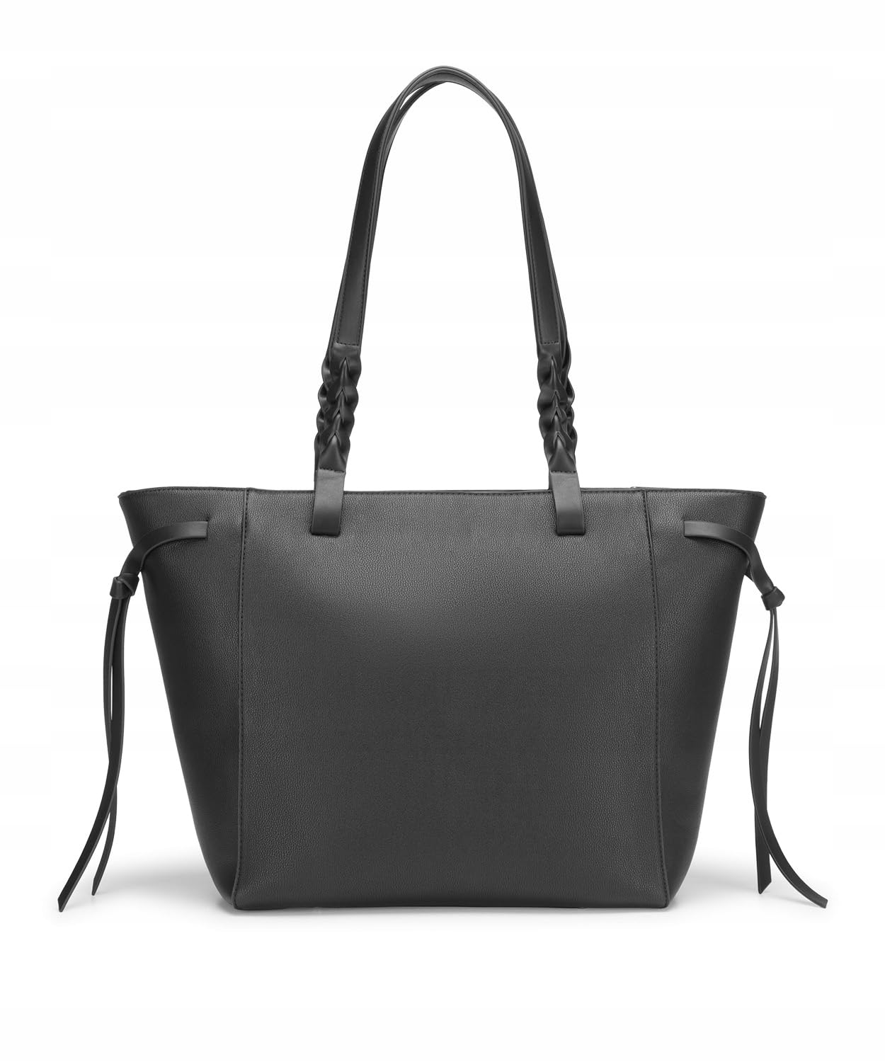 PUCCINI Torebka Damska Shopper, Czarna, Duża Mieści A4, Skóra Ekologiczna, Elegancka, Zamek, 3 Kieszenie, Na Ramię i Do Ręki