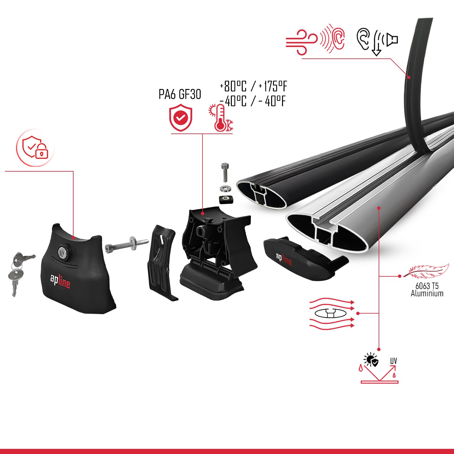 Compatible avec Toyota Verso (AR20) 2009-2018 ACE-4 Barres de Toit Railing Porte-Bagages de Voiture Gris Aluminium 2 Barres