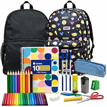 Kit Material Escolar Completo, 50 Itens, Lista Escola para menina
