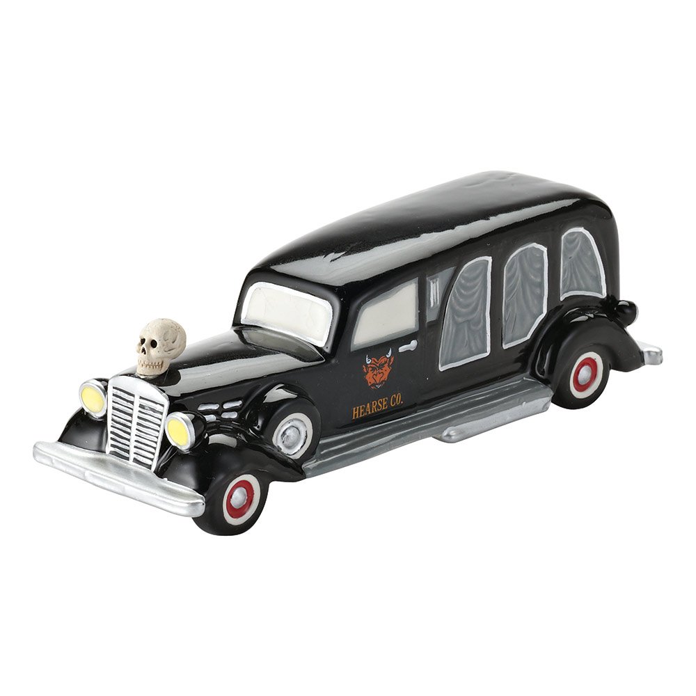 Department 56 4025403 Halloween Accessories for Dept 56 Village Collections Sell Your Soul, Hearse Village Accessory, 6.5"x2.25"x2"-Inc.
