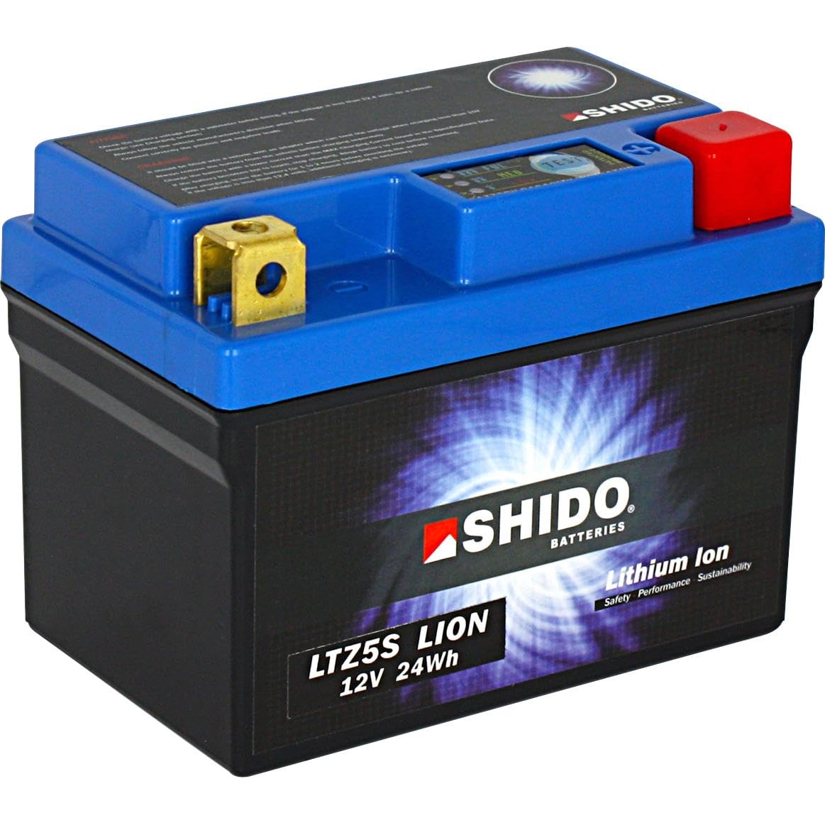 SHIDO LTZ5S LION -S- Batterie Moto Lithium Ion, Petite