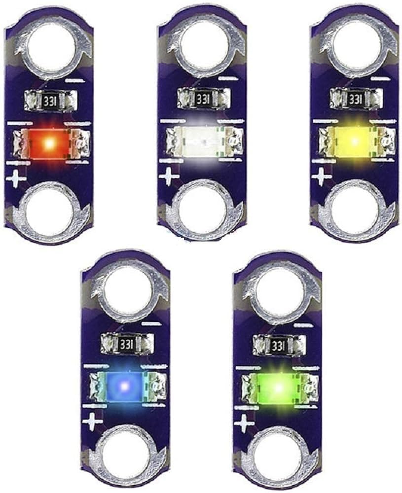 SHOKITECH LilyPad LED Multi Colour 5 LED (White,Yellow,Red,Green,Blue) (B0DBRSK76D) Amazon Price History, Amazon Price Tracker
