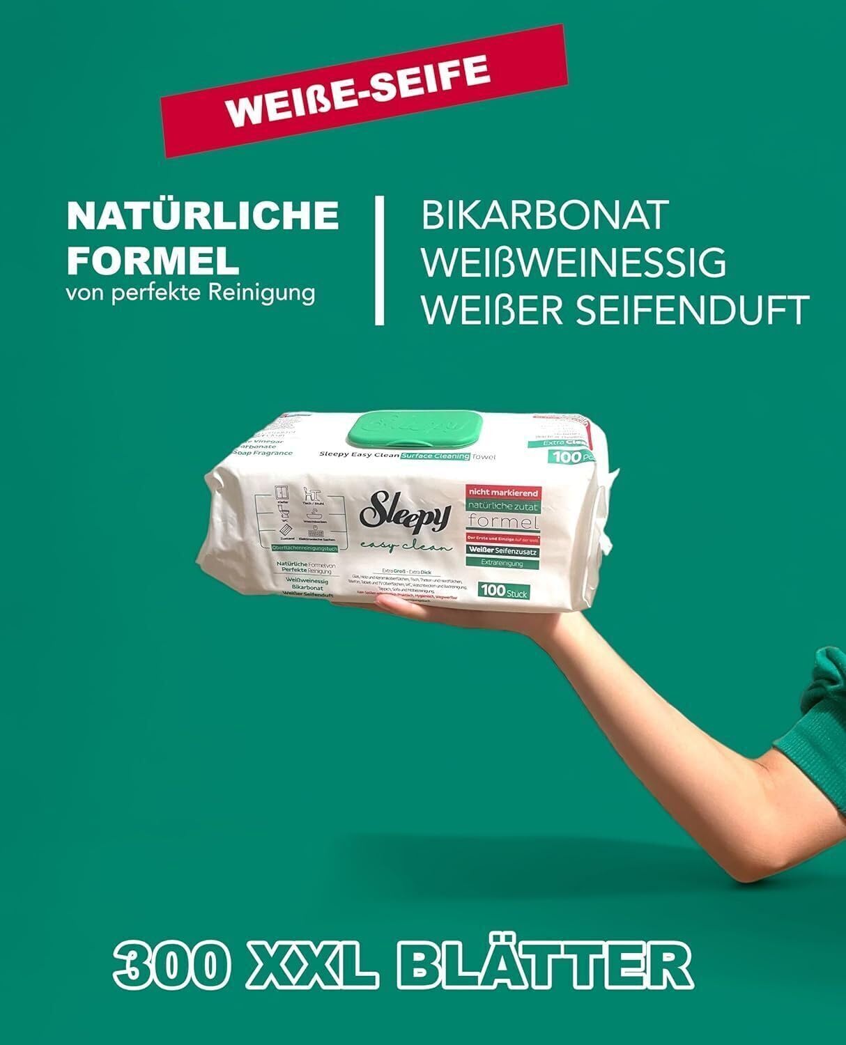 Sleepy Easy Clean Oberflächenreinigungstücher – 12x100 Montain 12x10 Sleepy Easy Clean Oberflächenreinigungstücher – 12x100 Montain 12x10