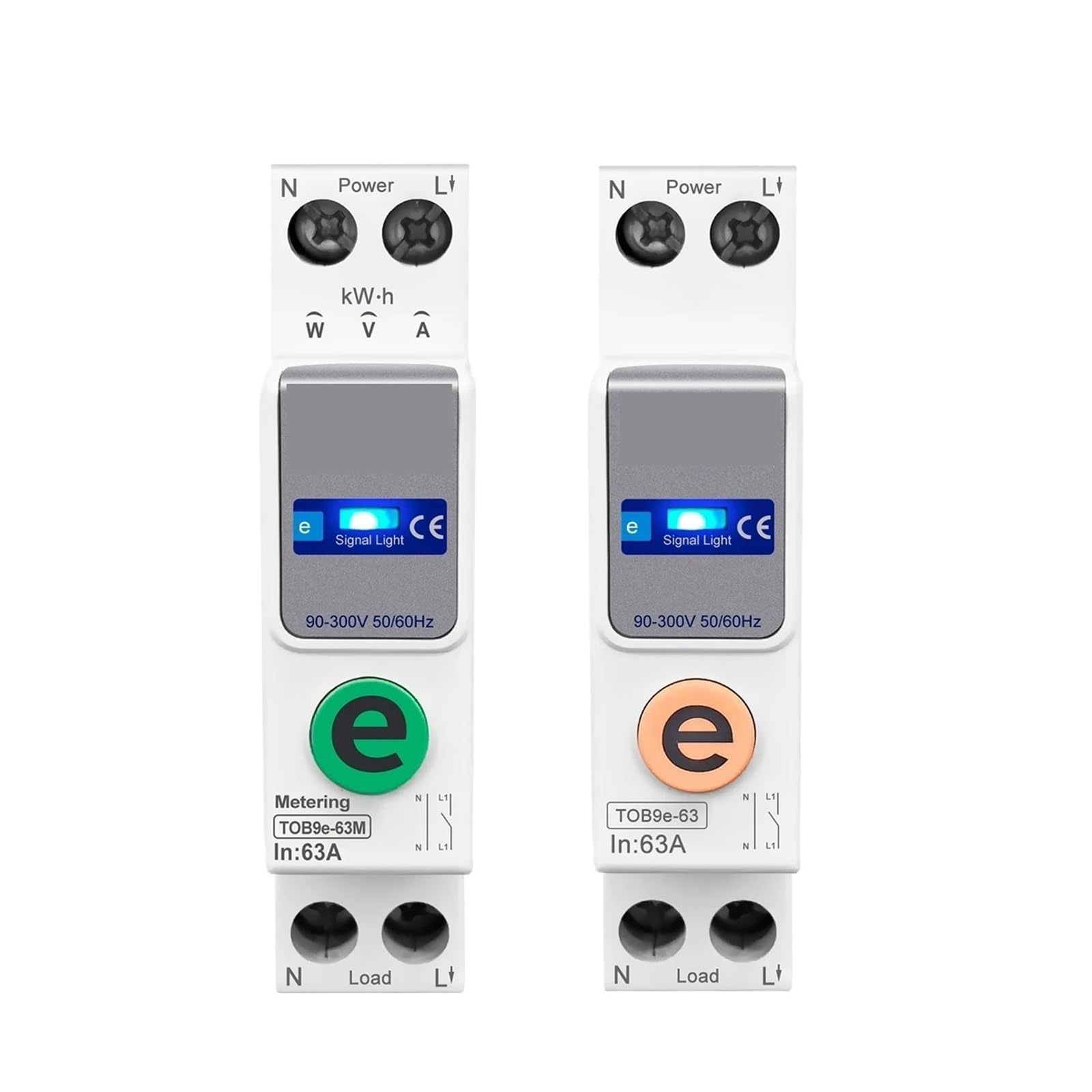 Ersatzteile 1P+N 63A 110V 220V Smart Switch Meter Kwh Metering Circuit Breaker Timer Relay for Smart Home(TOB9e-63 25A)